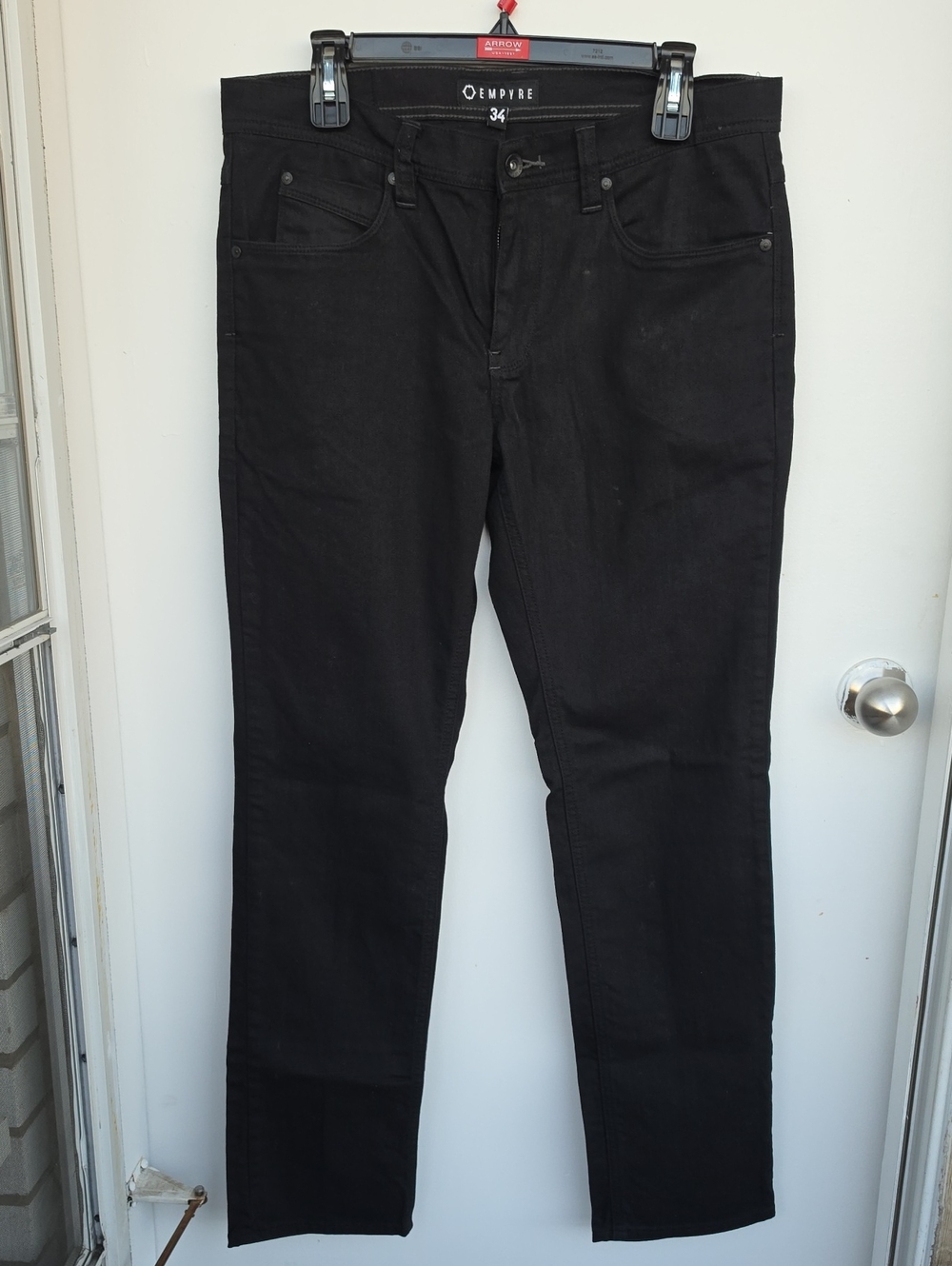 Empyre Skeletor Black Skinny Jeans Mens Size 34 Stretch Skate. B1z